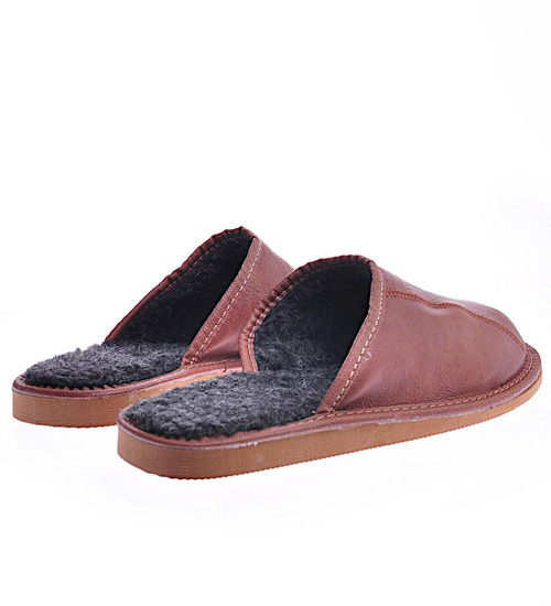 Domowe kapcie góralskie Brązowe /12471 G9 -1 T197/