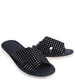 Skórzane domowe klapki kapcie Czarne /G4-1 14975 S194/