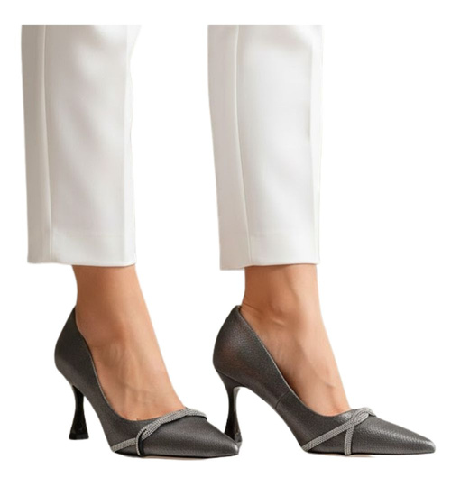 Czarne szpilki buty damskie do biura /G4-3 15909A T157/