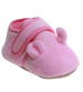 Różowe bawełniane pluszowe kapcie dla niemowląt /H2 17570 MX2-5/