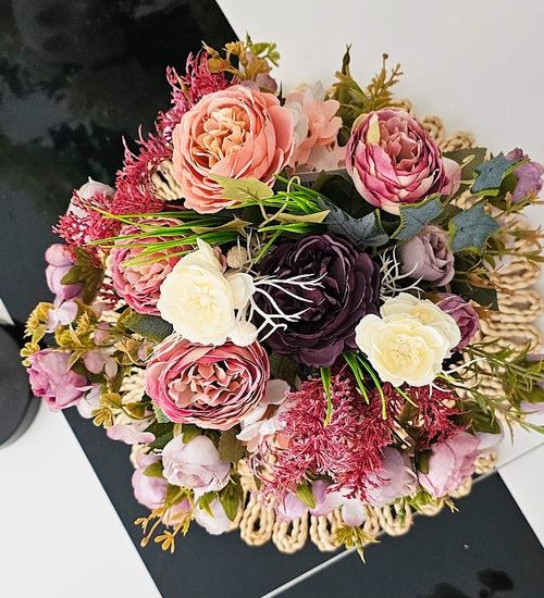 Flower box- kolorowe kwiaty na prezent /FL40 M30/