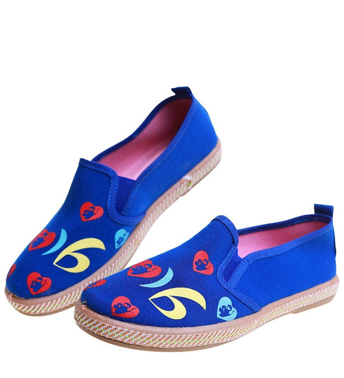 Wsuwane niebieskie tenisówki dziewczęce /E5-1 7834 S095/