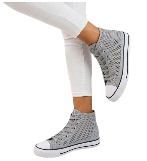 Ażurowe damskie trampki damskie na lato /D9-3 16335 G9-84/