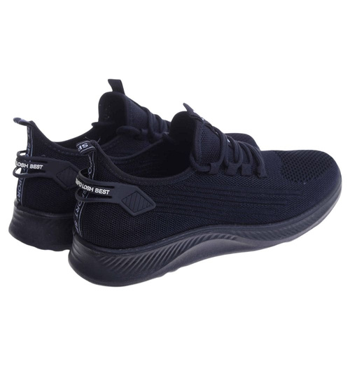 Lekkie granatowe męskie sneakersy /D1-2 17761 GF285/