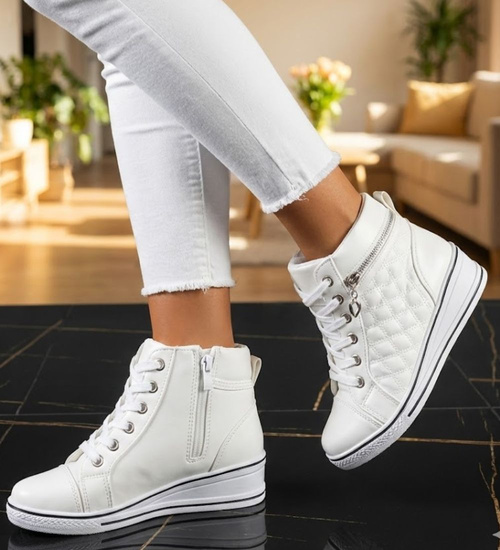 Dziewczęce trampki na niskim koturnie /E3-2 7592 S193/