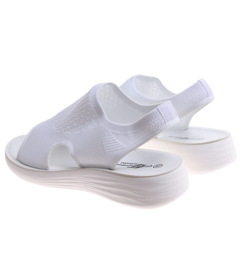 Białe elastyczne sandały na platformie 2 gat OST497