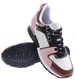 Sznurowane biało różowe buty sportowe /D9-3 15773 T283/