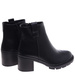 Czarne botki damskie na grubym obcasie /D2-2 18252 W482/