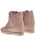 Beżowe sneakersy damskie na koturnie /B6-2 12824 T796/