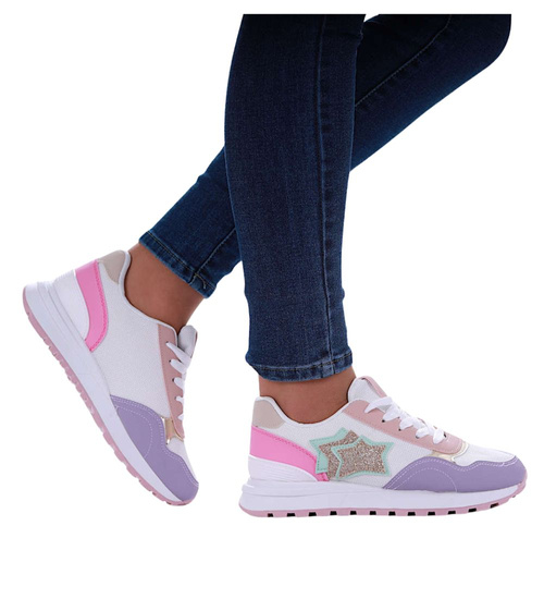 Sznurowane buty sportowe sneakersy /C7-3 17442  W299/