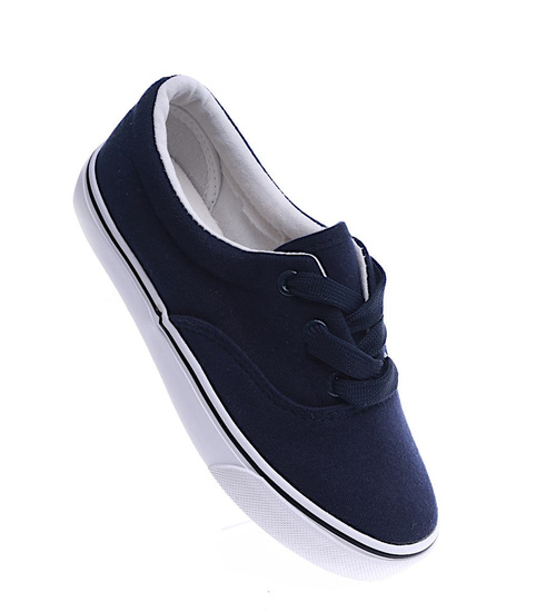 Granatowe dziewczęce trampki  /G6-2 13812 T193/