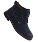Wysokie zimowe botki męskie Granatowe /D4-1 18457 T389/