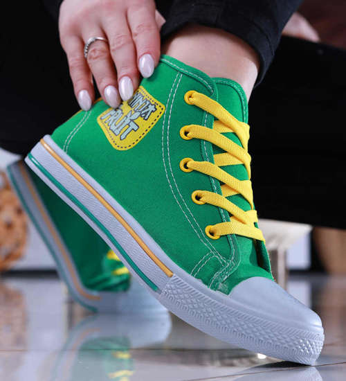 Wysokie trampki Ninja Fruit Zielone /F8-3 13867 S097/ Wysokie trampki Ninja Fruit Zielone /F8-3 13867 S097/