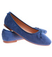 Baleriny damskie z kokardą buty zamszowe granatowe /D1-3 17541 G133/