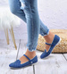 Niebieskie balerinki dziewczęce z paseczkiem /G9-3 4434 S077