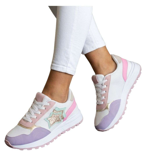 Pastelowe buty sportowe sneakersy /C7-3 17442  W299/