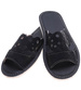 Czarne ażurowe domowe klapki kapcie /E7-1 16207 S165/