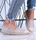 Szare balerinki espadryle /C7-2 15636 T196/