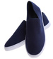 Materiałowe granatowe męskie trampki slip on /F8-2 17179 T284/