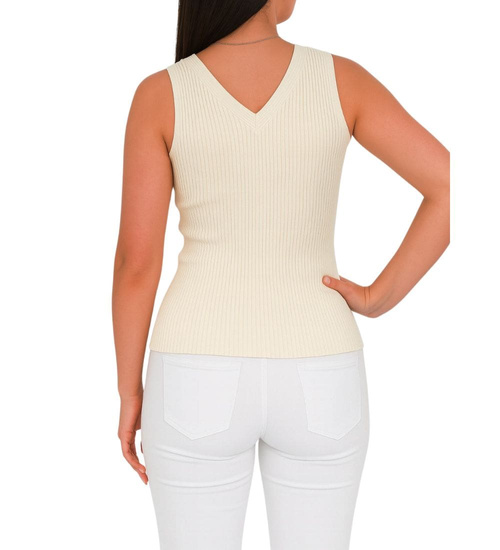 Koszulka bezrękawnik Ecru /H2 K43 ub986 S0/