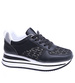 Czarne trampki sneakersy damskie na koturnie /D6-1 14787 T382/