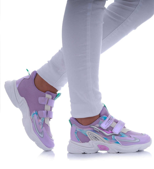 Fioletowe dziewczęce buty sportowe /D2-2 17426 T203/