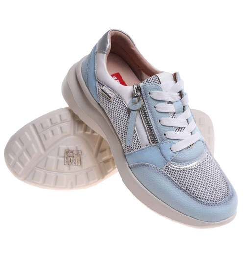 Wiązane sportowe buty damskie niebieskie /i6-2 18473 W12-3/