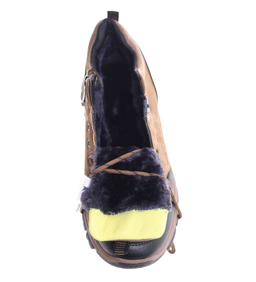 Grubo ocieplone wiązane buty trekkingowe /b4-3 18450 T585/