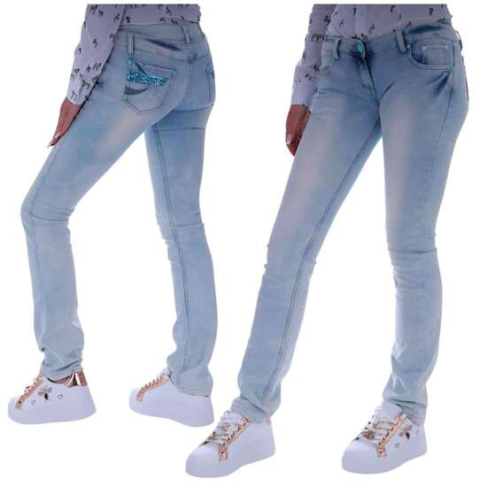 Niebieskie wygodne spodnie damskie /H2 UB845 G4/