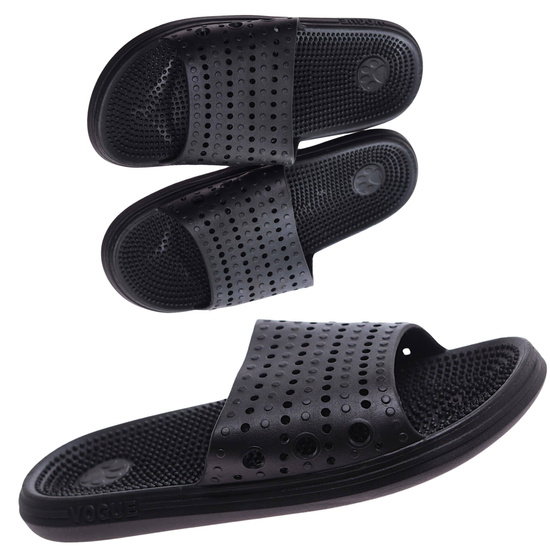 Czarne ażurowe klapki fakirki na basen /B1-1 17295 S185/