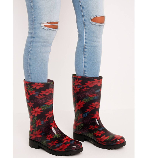 Kolorowe kalosze gumiaki damskie /B1-1 18070 T400/