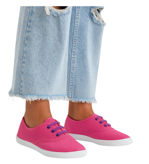 Fuksjowe wsuwane tenisówki dziewczęce /D5-1 18059 T075/