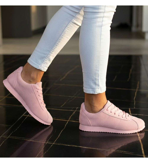 Różowe damskie buty sportowe /G7-2 17411 T102 +H2/