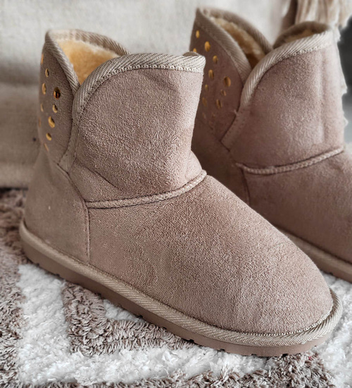 Ocieplane kozaki mukluki śniegowce eskimoski beżowe /G1-1 15215 T295/