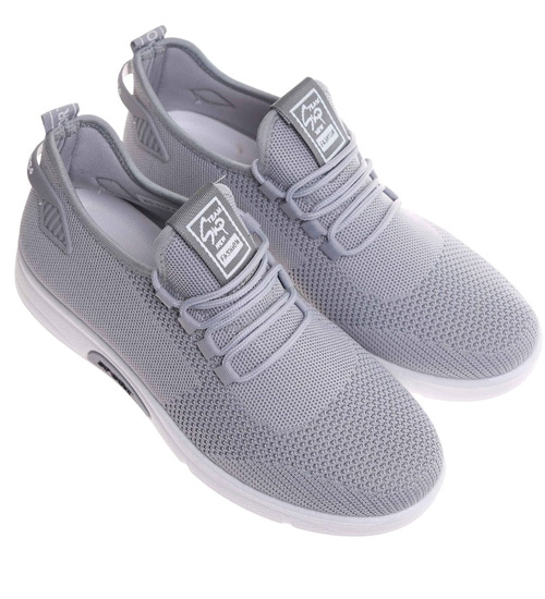 Wsuwane męskie szare buty sportowe /D9-1 17799 GF285 +H2/