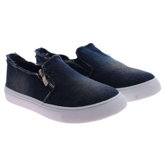 Granatowe trampki z suwakiem dla dziewczynki /A5-2 17279 T7-38/