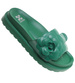 Plażowe zielone klapki damskie /G7-2 17884 S098/