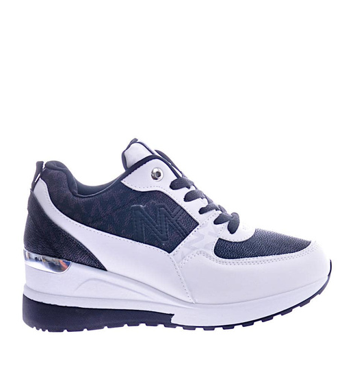 Trampki damskie na niskim koturnie /E5-3 12522 T498/