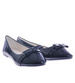 Lakierowane damskie baleriny Niebieskie /A10-3 10375 S255/