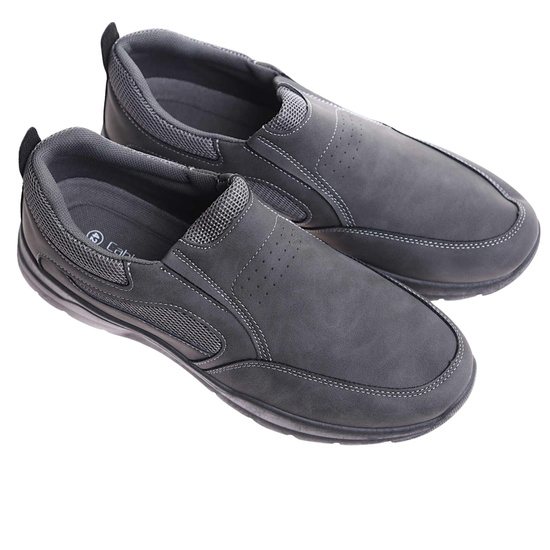 Wsuwane szare męskie buty sportowe /B3-1 17434 T484/