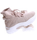 Wysokie wsuwane trampki damskie na platformie Khaki  //E8-1 15682 T184/