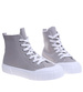 Szare wysokie trampki damskie z tkaniny /A3-2 15962 G157/