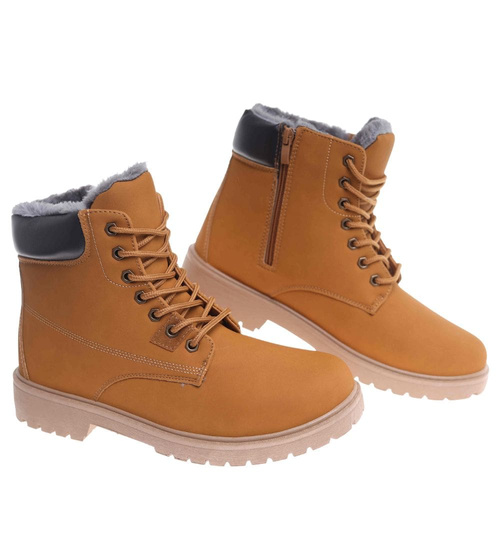 Zimowe buty męskie trapery Camel /G7-1 18615 T544/