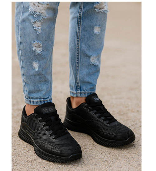 Czarne męskie buty sportowe /D2-3 18098 T289/
