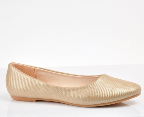 Modne damskie balerinki na wiosnę Beżowe /B6-2 2764 S122/