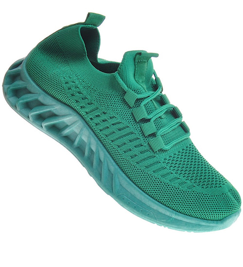 Wsuwane zielone buty sportowe /E2-3 11875 T391/
