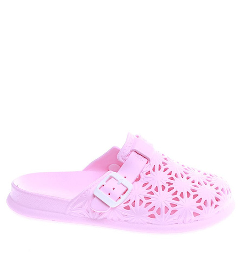 Różowe damskie klapki na basen /A10-1 13844 S194/