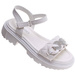 Białe dziewczęce sandały z cyrkoniami /E6-2 17628 T296/
