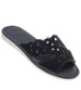 Czarne ażurowe domowe klapki kapcie /E7-1 16207 S165/