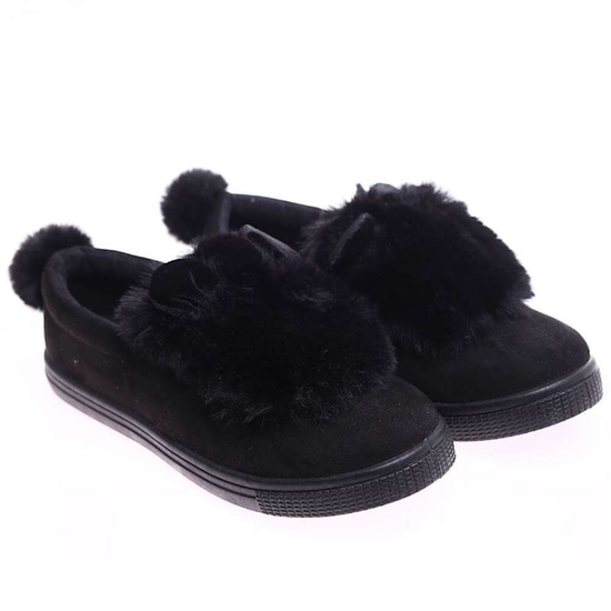 Czarne dziewczęce tenisówki /E6-3 15714 T04/